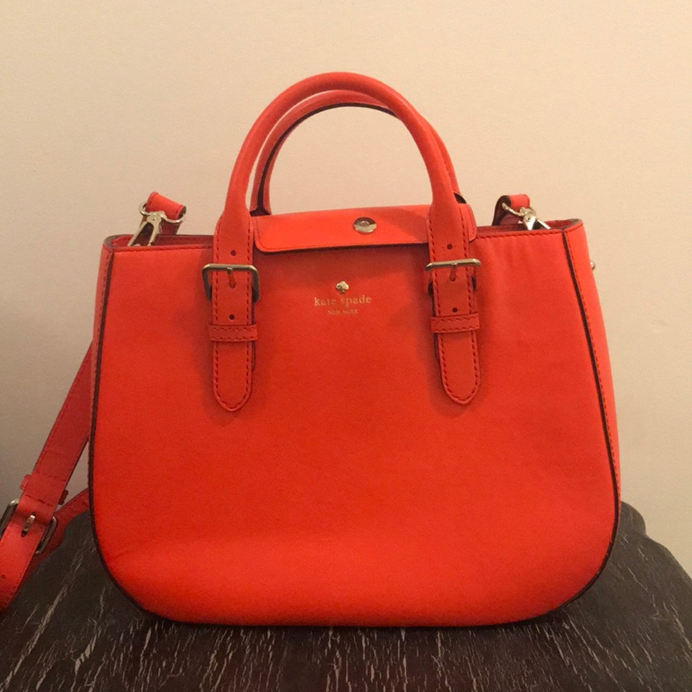 kate spade large orange crossbody bag
